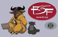 Set of enamel pins GNU & FSF